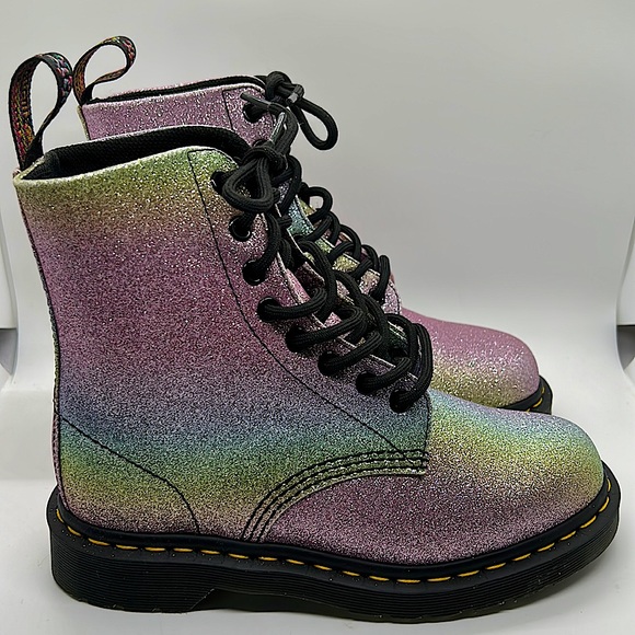 Dr. Martens NIB Pascal Glitter Boots Shoe **Size 6** 🌈🌈 - Picture 3 of 8
